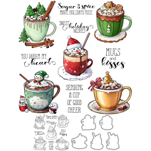 Weihnachtsstempel und Stanzformen für Kartenherstellung, Schneemann, transparenter Silikon-Stempel und Metall-Stanzformen, Sets für DIY, Scrapbooking, Papierbasteln, Siegel, dekoratives Zubehör Weihnachtsstempel und Stanzformen für Kartenherstellung, Schneemann, transparenter Silikon-Stempel und Metall-Stanzformen, Sets für DIY, Scrapbooking, Papierbasteln, Siegel, dekoratives Zubehör von DHVTESN
