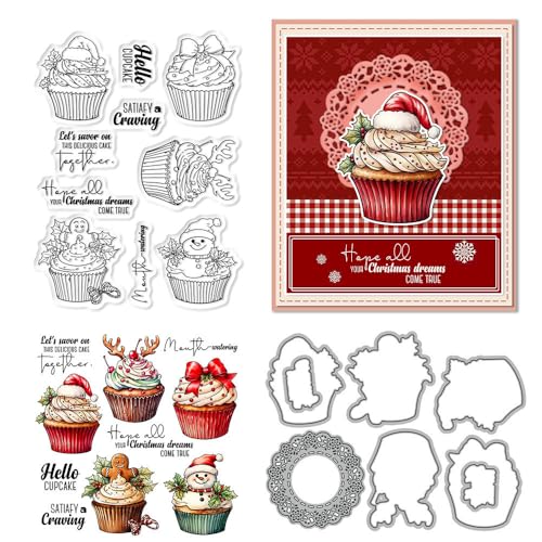Weihnachtsstempel und Stanzformen für die Kartenherstellung, Lebkuchenmann, transparenter Silikon-Stempel und Metall-Stanzformen, Sets für DIY, Scrapbooking, Papierbasteln, Siegel, dekoratives Zubehör Weihnachtsstempel und Stanzformen für die Kartenherstellung, Lebkuchenmann, transparenter Silikon-Stempel und Metall-Stanzformen, Sets für DIY, Scrapbooking, Papierbasteln, Siegel, dekoratives Zubehör von DHVTESN
