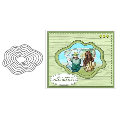 Wellenbasis, Hintergrundtafel, Stanzformen für Kartenherstellung, Metall-Stanzformen, Sets für DIY, handgemachtes Scrapbooking, Papierbasteln, Festivals, Album, Party, Hochzeit, dekoratives Zubehör von DHVTESN