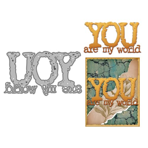 You are My World Stanzformen für Kartenherstellung, Metall-Stanzformen-Sets für Bastelarbeiten, Scrapbooking, Papierbasteln, Festivals, Alben, Party, Hochzeit, dekoratives Zubehör von DHVTESN