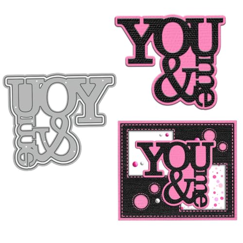 You & Me Stanzformen für Kartenherstellung, Metall-Stanzformen-Sets für DIY, handgemachtes Scrapbooking, Papierbasteln, Festivals, Album, Party, Hochzeit, dekoratives Zubehör von DHVTESN