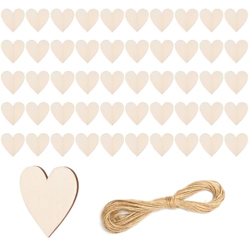 50 Stück Holzherzen, Holzherzen Zum Beschriften, Holz Herzen Klein Deko,Holzherzen Hochzeit Geschenkanhänger Herz,Holzherzen Streudeko Unbehandelt Für Gästebuch Beschriften DIY Handwerk Verzierungen 50 Stück Holzherzen, Holzherzen Zum Beschriften, Holz Herzen Klein Deko,Holzherzen Hochzeit Geschenkanhänger Herz,Holzherzen Streudeko Unbehandelt Für Gästebuch Beschriften DIY Handwerk Verzierungen von DHWEKU