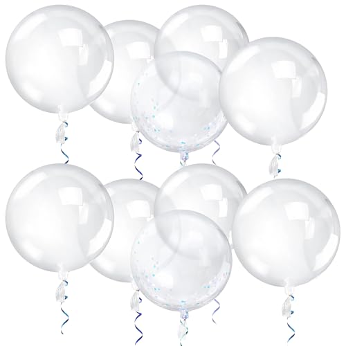 DHWEKU 10 Stück 50cm Jumbo Bobo Klar Luftballons,Kristall Blase Klar Ballons Runde Transparente,Wiederverwendbare Bobo Bubble Ballons für Hochzeit Geburtstag Halloween Weihnachtsfeier,24 Zoll DHWEKU 10 Stück 50cm Jumbo Bobo Klar Luftballons,Kristall Blase Klar Ballons Runde Transparente,Wiederverwendbare Bobo Bubble Ballons für Hochzeit Geburtstag Halloween Weihnachtsfeier,24 Zoll von DHWEKU