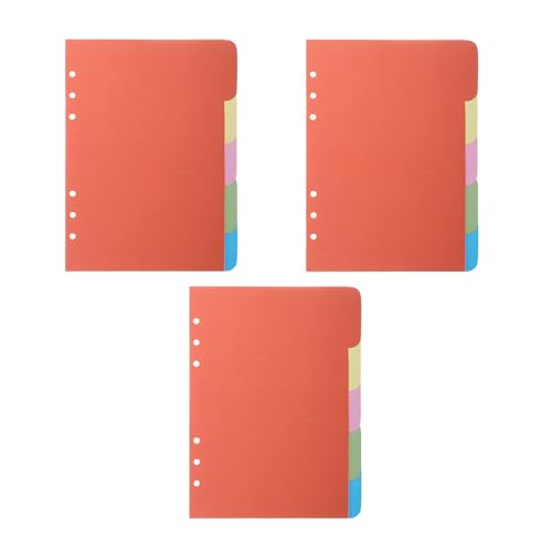 DHWEKU 15 Stück A5 Ordner Trennblätter, Register für Ringbuch, Planer, Notizbuch - Hochwertiges Papier, 6 Löcher, Grüne, Blaue, Gelbe, Rosa, Orangefarbene Trennwände DHWEKU 15 Stück A5 Ordner Trennblätter, Register für Ringbuch, Planer, Notizbuch - Hochwertiges Papier, 6 Löcher, Grüne, Blaue, Gelbe, Rosa, Orangefarbene Trennwände von DHWEKU