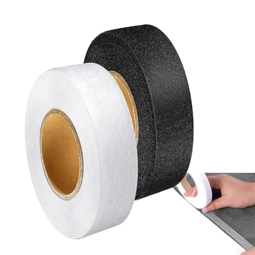 DHWEKU 2 Stück Saumband zum aufbügeln I Extra Stark IBügelband zum Aufbügeln auf Textilien wie Hosen Gardinen Vorhänge – Hochwertiges Saumfließ,20mm X 25m,Schwarze Weiß DHWEKU 2 Stück Saumband zum aufbügeln I Extra Stark IBügelband zum Aufbügeln auf Textilien wie Hosen Gardinen Vorhänge – Hochwertiges Saumfließ,20mm X 25m,Schwarze Weiß von DHWEKU