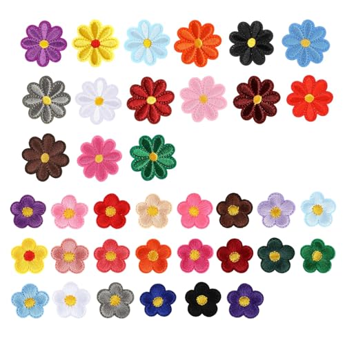 DHWEKU 37 Stück Patches zum Aufbügeln, Blume Aufnäher Kinder, Flicken zum Aufbügeln, Aufnäher zum Aufbügeln, Bügelbilder für Textilien - Kleidung, Jeans, Taschen, Dekoration - 2 Größen DHWEKU 37 Stück Patches zum Aufbügeln, Blume Aufnäher Kinder, Flicken zum Aufbügeln, Aufnäher zum Aufbügeln, Bügelbilder für Textilien - Kleidung, Jeans, Taschen, Dekoration - 2 Größen von DHWEKU