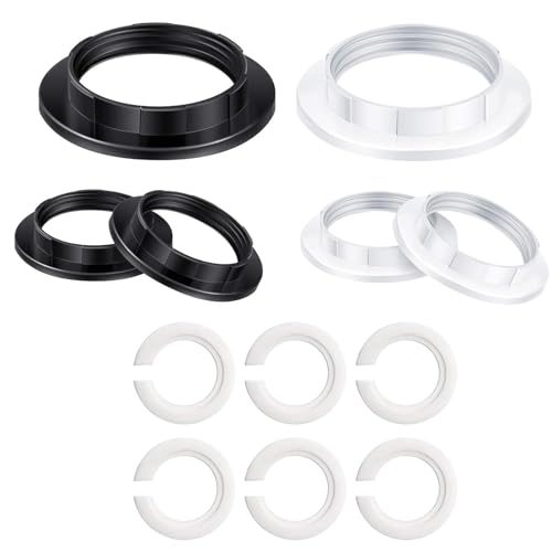 DHWEKU 6 Stück E27 bis E14 Kunststoff Lampenschirm Ring Konverter,Reduzierring Adapter für Lampenschirm+6 Stück E14 Schraubring für Lampenfassung,Glühbirnen Installieren,Hitzebeständige Gewinde Ring DHWEKU 6 Stück E27 bis E14 Kunststoff Lampenschirm Ring Konverter,Reduzierring Adapter für Lampenschirm+6 Stück E14 Schraubring für Lampenfassung,Glühbirnen Installieren,Hitzebeständige Gewinde Ring von DHWEKU