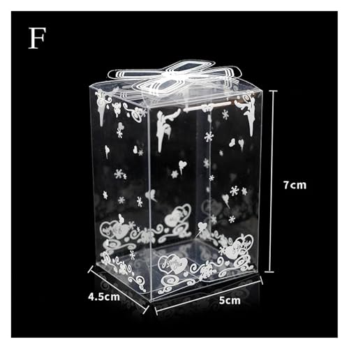 DHYUACN Hochzeitsgeschenkbox 10 stücke Transparente Geschenkbox Kunststoff Klar Bouquet Boxen Verpackung for Hochzeit Party Favor Schokolade Süßigkeiten Kuchen(Color6) von DHYUACN