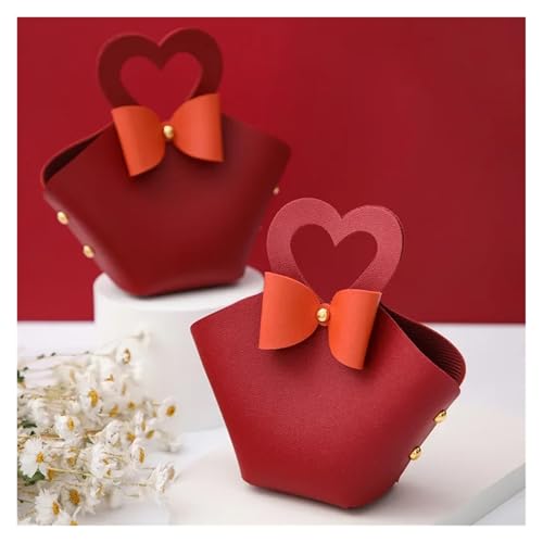 DHYUACN Süßigkeitenbox für Hochzeiten, 5/10 Stück, Liebe, kreative Hochzeit, Süßigkeiten, Verpackung, Tasche, Hochzeitsfeier, Zubehör, tragbare Leder-Bonbonschachtel, Begleiter (rot, 10 Stück, 6 x 5 x DHYUACN Süßigkeitenbox für Hochzeiten, 5/10 Stück, Liebe, kreative Hochzeit, Süßigkeiten, Verpackung, Tasche, Hochzeitsfeier, Zubehör, tragbare Leder-Bonbonschachtel, Begleiter (rot, 10 Stück, 6 x 5 x von DHYUACN
