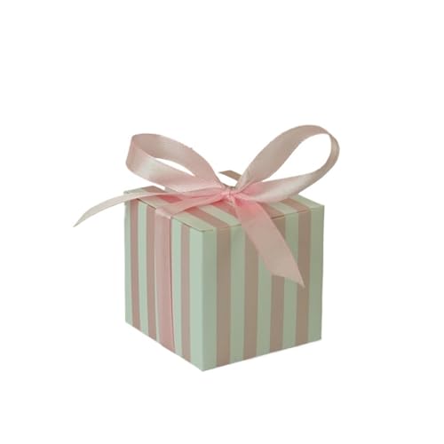 DHYUACN Süßigkeitenbox für Hochzeiten, kreatives Mini-Streifenmuster, Süßigkeitenverpackung, Karton, Hochzeitsbox, Event- und Partyzubehör, Hochzeitsgeschenke (rot weiß), 10 Stück von DHYUACN
