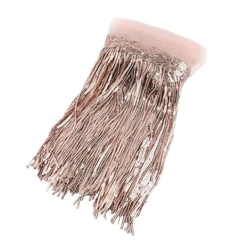 Quasten-Spitze 10 Yard PVC Nähen Fransenbesatz Breite Gold Pailletten Spitze Quaste for DIY Handwerk Kleidung Kleidungsstück Vorhang Zubehör(06) von DHYUACN