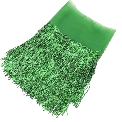 Quasten-Spitze 10 Yard PVC Nähen Fransenbesatz Breite Gold Pailletten Spitze Quaste for DIY Handwerk Kleidung Kleidungsstück Vorhang Zubehör(14) von DHYUACN