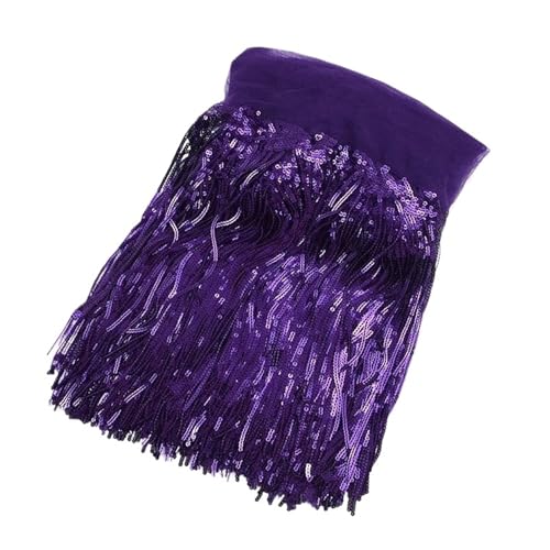 Quasten-Spitze 10 Yard PVC Nähen Fransenbesatz Breite Gold Pailletten Spitze Quaste for DIY Handwerk Kleidung Kleidungsstück Vorhang Zubehör(20) von DHYUACN