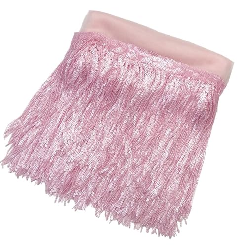 Quasten-Spitze 10 Yard PVC Nähen Fransenbesatz Breite Gold Pailletten Spitze Quaste for DIY Handwerk Kleidung Kleidungsstück Vorhang Zubehör(23) von DHYUACN