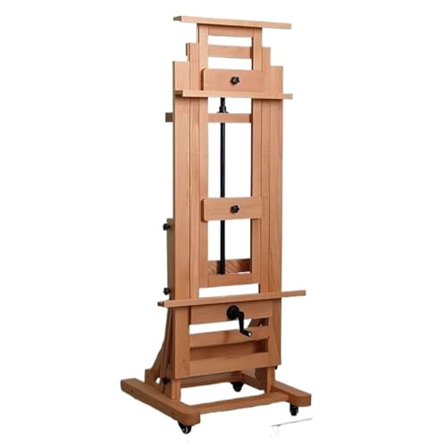 Tischstaffelei für Ausstellung und Malerei Flacher Einzelwippenständer Staffelei mit doppeltem Verwendungszweck Bodenstehender, verstellbarer professioneller Messestand(Color1) von DHYUACN