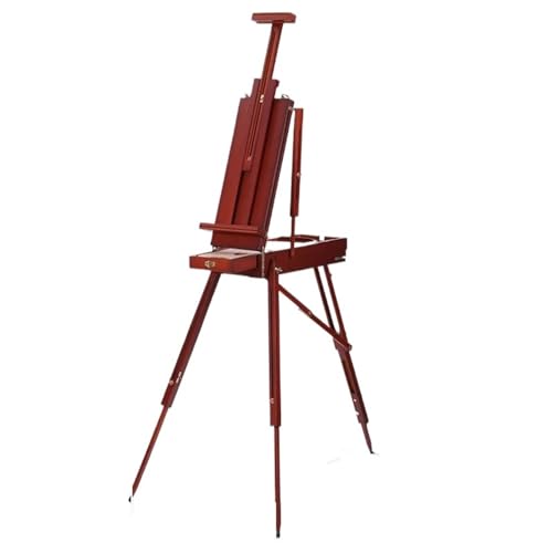 Tischstaffelei für Ausstellung und Malerei Zusammenklappbarer Kunst-Werkzeugkasten, Staffelei mit Teleskop-Rückseite for Leinwände bis zu 88 cm(Color 2) von DHYUACN
