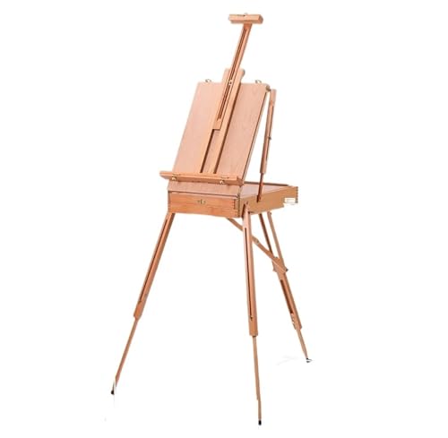 Tischstaffelei für Ausstellung und Malerei Zusammenklappbarer Kunst-Werkzeugkasten, Staffelei mit Teleskop-Rückseite for Leinwände bis zu 88 cm(Color 3) von DHYUACN