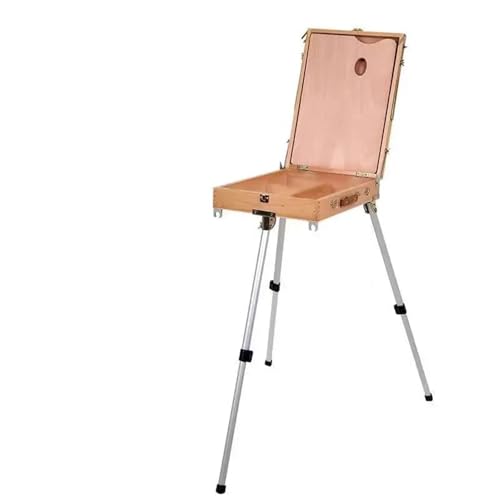 Tischstaffelei für Ausstellung und Malerei Zusammenklappbarer Kunst-Werkzeugkasten, Staffelei mit Teleskop-Rückseite for Leinwände bis zu 88 cm(Color 5) von DHYUACN