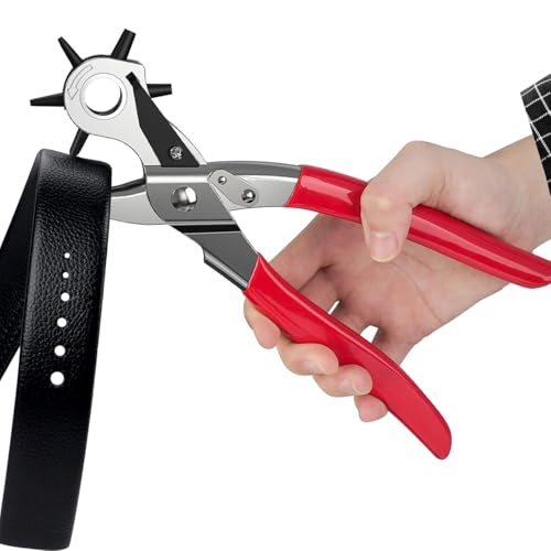 DHinkyoung Leder-Lochstanzer, robuster, drehbarer Ösenstanzer, handlicher Gürtelpiler, professionelles Pilerwerkzeug für Gürtel, Leinwand, weiche Kunststoffe, Schuhe, Uhrenbänder, Haustierhalsbänder DHinkyoung Leder-Lochstanzer, robuster, drehbarer Ösenstanzer, handlicher Gürtelpiler, professionelles Pilerwerkzeug für Gürtel, Leinwand, weiche Kunststoffe, Schuhe, Uhrenbänder, Haustierhalsbänder von DHinkyoung