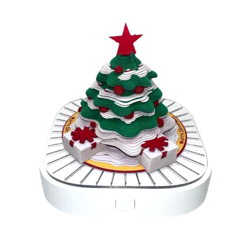 3D-Zeitmess-Kalender, 3D-Weihnachtsbaum-Kalender, 3D-Notizblock, Lichter, Papier-Notizblock, Schnitz-Notizblock mit 3D-Zeitmess-Kalender, 3D-Weihnachtsbaum-Kalender, 3D-Notizblock, Lichter, Papier-Notizblock, Schnitz-Notizblock mit von DHliIQQ