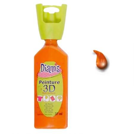DIAM'S 3D-Farbe, für alle Untergründe, Mandarine, glänzend, 37 ml von DIAM'S