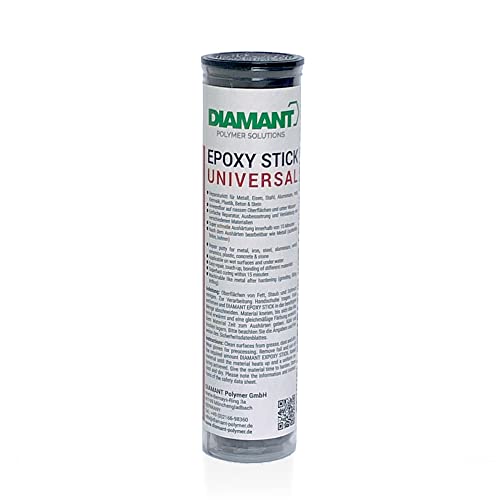 DIAMANT Polymer Quick Repair Stick Stahl, Epoxy Stick, universal Dichtmasse wasserdicht, Epoxidharz Metall Reparaturpaste 56g schnelle Abdichtung von Regenrinne, Terrasse, KFZ von DIAMANT Polymer