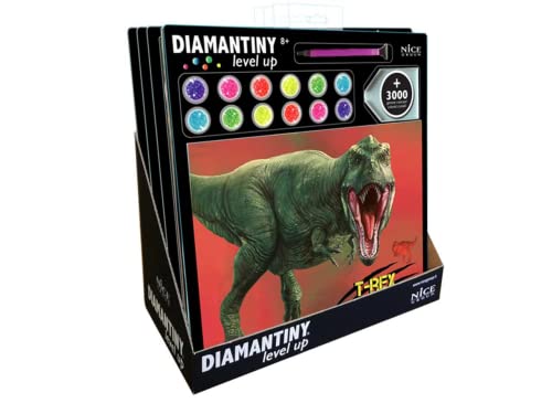DIAMANTINY Level Up - Dinosaurs - Aktivitäten Crystal Art, Diamond Painting Kit, 1 sortiertes Bild von DIAMANTINY