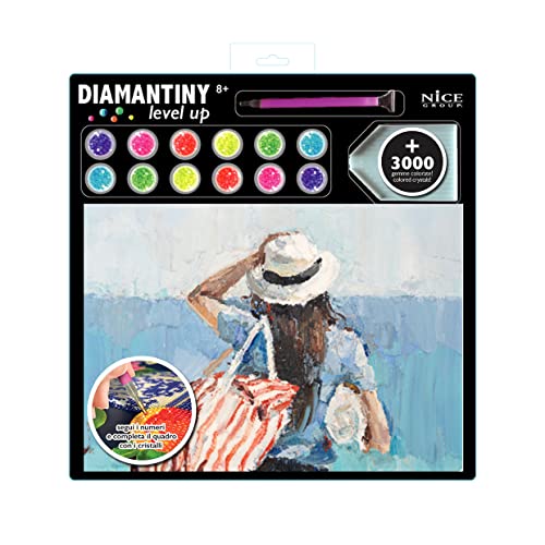 DIAMANTINY Level Up-Landscape Painting-Vacation Mädchen am Meer Diamond, A4, 96353 von DIAMANTINY