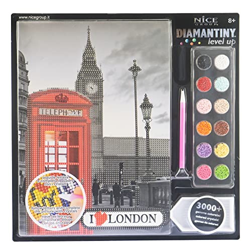 DIAMANTINY Level Up Nice Group Creative Art, Diamond Painting Kit Mosaik City London von DIAMANTINY