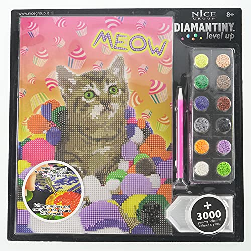 DIAMANTINY Level Up – Pets – Nice Group Creative Art Diamond Painting Kit – Pets Meow von DIAMANTINY