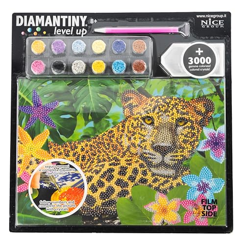 DIAMANTINY Level Up – Wild – Nice Group Creative Art Diamond Painting Kit – Leopardenmosaik von DIAMANTINY