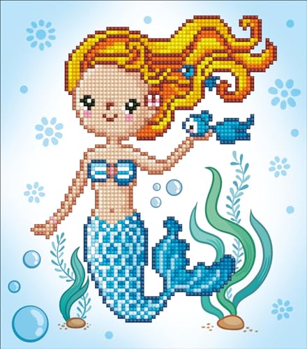 DIAMOND DOTZ 2524628 Original 5D Diamond Painting Set, Kleine Meerjungfrau, DIY Diamant-Malerei-Kit mit runden Glitzersteinen für Erwachsene und Kinder ab 12 Jahren, beginner von DIAMOND DOTZ