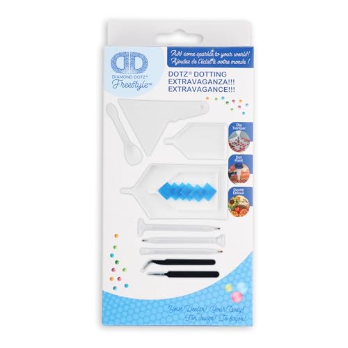 DIAMOND DOTZ 2592456 Diamond Painting Zubehör-Set, Deluxe, Diamant-Malerei Zubehörset inkl. Stifte, Schiffchen, Wachs, Werkzeug Kit von DIAMOND DOTZ