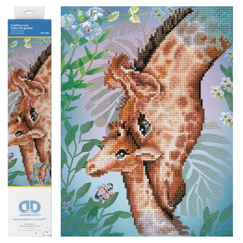 DIAMOND DOTZ 2592642 Original 5D Diamond Painting Set, Giraffe mit Baby, DIY Diamant-Malerei-Kit mit runden Glitzersteinen, ab 12 Jahren, Intermediate DIAMOND DOTZ 2592642 Original 5D Diamond Painting Set, Giraffe mit Baby, DIY Diamant-Malerei-Kit mit runden Glitzersteinen, ab 12 Jahren, Intermediate von DIAMOND DOTZ