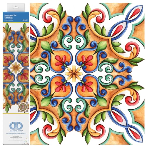 DIAMOND DOTZ 2592674 Original 5D Diamond Painting Set, Portugiesische Fliese, DIY Diamant-Malerei-Kit mit runden Glitzersteinen für Erwachsene und Kinder ab 12 Jahren, Intermediate DIAMOND DOTZ 2592674 Original 5D Diamond Painting Set, Portugiesische Fliese, DIY Diamant-Malerei-Kit mit runden Glitzersteinen für Erwachsene und Kinder ab 12 Jahren, Intermediate von DIAMOND DOTZ