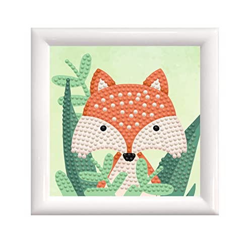 DIAMOND DOTZ 2592733 Original 5D Diamond Painting Set Mini, Wald Fuchs, DIY Diamant-Malerei inkl. Bilderrahmen für Kinder ab 6 Jahren von DIAMOND DOTZ