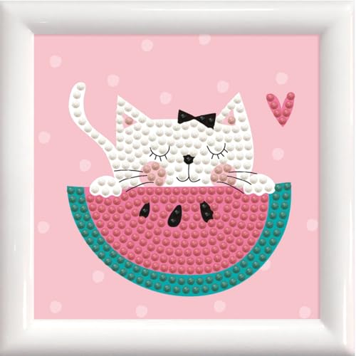 DIAMOND DOTZ 2592741 Original 5D Diamond Painting Set Mini, Wassermelone, DIY Diamant-Malerei-Kit mit Glitzersteinen inkl. Bilderrahmen für Kinder ab 6 Jahren DIAMOND DOTZ 2592741 Original 5D Diamond Painting Set Mini, Wassermelone, DIY Diamant-Malerei-Kit mit Glitzersteinen inkl. Bilderrahmen für Kinder ab 6 Jahren von DIAMOND DOTZ