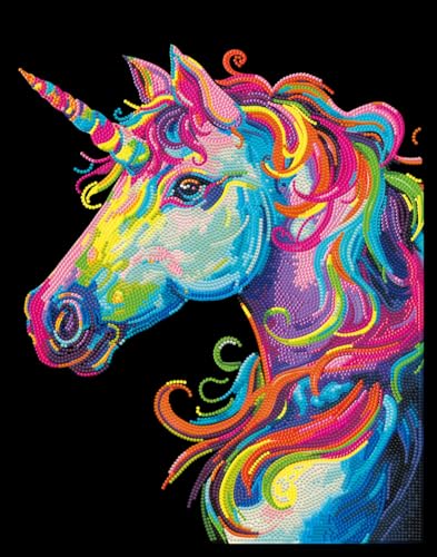 DIAMOND DOTZ 2594358 Original 5D Diamond Painting Set, Neon Einhorn, mit Neonfarben und Samt, DIY Diamant Malerei Bilder für Erwachsene und Kinder ab 12 Jahren, Intermediate DIAMOND DOTZ 2594358 Original 5D Diamond Painting Set, Neon Einhorn, mit Neonfarben und Samt, DIY Diamant Malerei Bilder für Erwachsene und Kinder ab 12 Jahren, Intermediate von DIAMOND DOTZ
