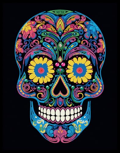 DIAMOND DOTZ 2594359 Original 5D Diamond Painting Set, Neon Totenkopf, mit Neonfarben und Samt, DIY Diamant Malerei Bilder für Erwachsene und Kinder ab 12 Jahren, Intermediate DIAMOND DOTZ 2594359 Original 5D Diamond Painting Set, Neon Totenkopf, mit Neonfarben und Samt, DIY Diamant Malerei Bilder für Erwachsene und Kinder ab 12 Jahren, Intermediate von DIAMOND DOTZ