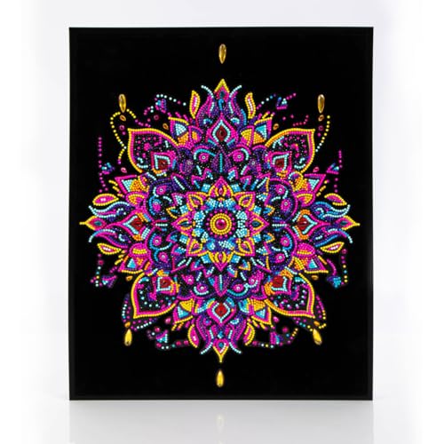 DIAMOND DOTZ 2594361 Original 5D Diamond Painting Set, Neon Mandala, mit Neonfarben und Samt, DIY Diamant Malerei Bilder für Erwachsene und Kinder ab 12 Jahren, Intermediate DIAMOND DOTZ 2594361 Original 5D Diamond Painting Set, Neon Mandala, mit Neonfarben und Samt, DIY Diamant Malerei Bilder für Erwachsene und Kinder ab 12 Jahren, Intermediate von DIAMOND DOTZ