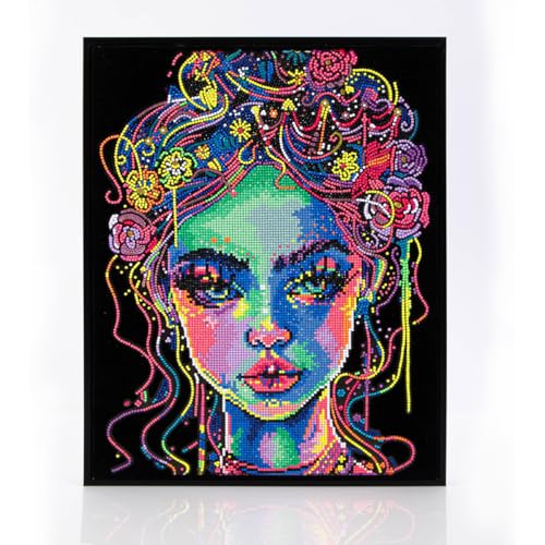 DIAMOND DOTZ 2594362 Original 5D Diamond Painting Set, Neon Schönheit, mit Neonfarben und Samt, DIY Diamant Malerei Bilder für Erwachsene und Kinder ab 12 Jahren, Intermediate DIAMOND DOTZ 2594362 Original 5D Diamond Painting Set, Neon Schönheit, mit Neonfarben und Samt, DIY Diamant Malerei Bilder für Erwachsene und Kinder ab 12 Jahren, Intermediate von DIAMOND DOTZ