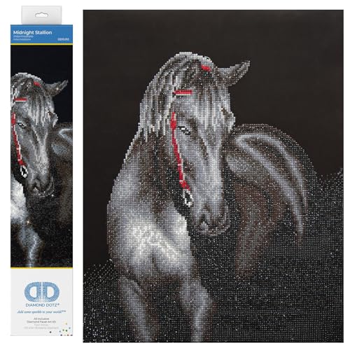 DIAMOND DOTZ DD10.012 - Original 5D Diamond Painting Set Schwarzes Pferd, Kreativset mit 16.797 Diamant Mosaiksteinen, Malset ca. 53 x 42 cm, DIY Komplettset f?r Erwachsene und Kinder ab 8 Jahren DIAMOND DOTZ DD10.012 - Original 5D Diamond Painting Set Schwarzes Pferd, Kreativset mit 16.797 Diamant Mosaiksteinen, Malset ca. 53 x 42 cm, DIY Komplettset f?r Erwachsene und Kinder ab 8 Jahren von DIAMOND DOTZ