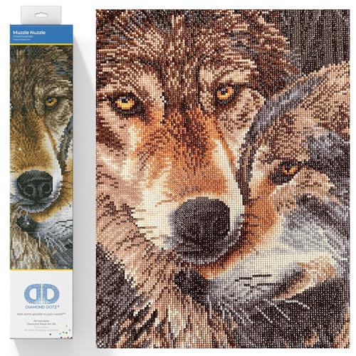DIAMOND DOTZ DD10.024 - Original 5D Diamond Painting Set Wölfe, Kreativset mit 23.944 Diamant Mosaiksteinen in 26 Farben, Malset ca. 47 x 42 cm, DIY Komplettset für Erwachsene und Kinder ab 8 Jahren DIAMOND DOTZ DD10.024 - Original 5D Diamond Painting Set Wölfe, Kreativset mit 23.944 Diamant Mosaiksteinen in 26 Farben, Malset ca. 47 x 42 cm, DIY Komplettset für Erwachsene und Kinder ab 8 Jahren von DIAMOND DOTZ