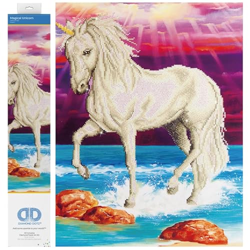 DIAMOND DOTZ DD12.005 - Original 5D Diamond Painting Set Magisches Einhorn, Kreativset mit 11837 Diamant Mosaiksteinen, XXL Malset ca. 77 x 51 cm, DIY Komplettset für Erwachsene und Kinder ab 8 Jahren DIAMOND DOTZ DD12.005 - Original 5D Diamond Painting Set Magisches Einhorn, Kreativset mit 11837 Diamant Mosaiksteinen, XXL Malset ca. 77 x 51 cm, DIY Komplettset für Erwachsene und Kinder ab 8 Jahren von DIAMOND DOTZ