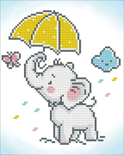 DIAMOND DOTZ DD3.028 - Original 5D Diamond Painting Set Elefantenbaby, Kreativset mit 2.287 Diamant Mosaiksteinen, Malset ca. 20 x 25 cm, DIY Komplettset für Erwachsene und Kinder ab 8 Jahren DIAMOND DOTZ DD3.028 - Original 5D Diamond Painting Set Elefantenbaby, Kreativset mit 2.287 Diamant Mosaiksteinen, Malset ca. 20 x 25 cm, DIY Komplettset für Erwachsene und Kinder ab 8 Jahren von DIAMOND DOTZ