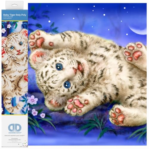 DIAMOND DOTZ DD5.005 - Original 5D Diamond Painting Set Baby Tiger, Kreativset mit 4.712 Diamant Mosaiksteinen, Malset ca. 28 x 36 cm, DIY Komplettset für Erwachsene und Kinder ab 8 Jahren DIAMOND DOTZ DD5.005 - Original 5D Diamond Painting Set Baby Tiger, Kreativset mit 4.712 Diamant Mosaiksteinen, Malset ca. 28 x 36 cm, DIY Komplettset für Erwachsene und Kinder ab 8 Jahren von DIAMOND DOTZ