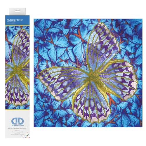 DIAMOND DOTZ DD5.023 - Original 5D Diamond Painting Set Schmetterling Silber, Kreativset mit 4.464 Diamant Mosaiksteinen, Malset ca. 30,5 x 30,5 cm, DIY Komplettset für Erwachsene & Kinder ab 8 Jahren DIAMOND DOTZ DD5.023 - Original 5D Diamond Painting Set Schmetterling Silber, Kreativset mit 4.464 Diamant Mosaiksteinen, Malset ca. 30,5 x 30,5 cm, DIY Komplettset für Erwachsene & Kinder ab 8 Jahren von DIAMOND DOTZ