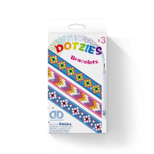 DIAMOND DOTZ DOTZIES 2524571 Original 5D Diamond Painting Armband Set, Retro Blau, Kreativ-Kit für DIY Armbänder mit Glitzersteinen, Diamanten-Bastelset für Kinder ab 6 Jahren, Starter DIAMOND DOTZ DOTZIES 2524571 Original 5D Diamond Painting Armband Set, Retro Blau, Kreativ-Kit für DIY Armbänder mit Glitzersteinen, Diamanten-Bastelset für Kinder ab 6 Jahren, Starter von DIAMOND DOTZ
