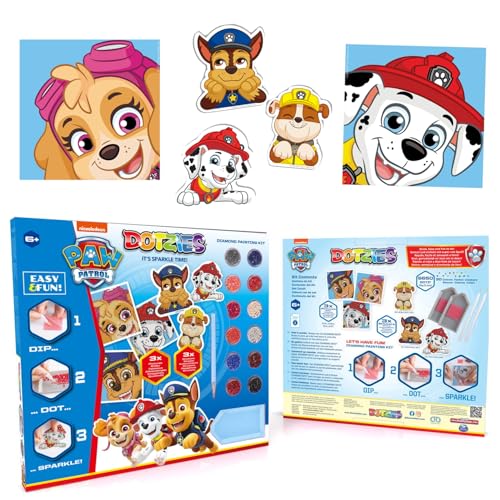 DIAMOND DOTZ DOTZIES 2592777 Original 5D Diamond Painting Set, Paw Patrol, DIY Kreativ-Mal-Kit für Diamant-Sticker und Bilder, Diamanten-Bastelset für Kinder ab 6 Jahren, Beginner DIAMOND DOTZ DOTZIES 2592777 Original 5D Diamond Painting Set, Paw Patrol, DIY Kreativ-Mal-Kit für Diamant-Sticker und Bilder, Diamanten-Bastelset für Kinder ab 6 Jahren, Beginner von DIAMOND DOTZ