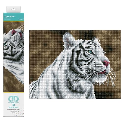 DIAMOND DOTZ DQ8.007 - Original 5D Diamond Painting Squares Set Weißer Tiger, Kreativset mit 17.595 quadratische Diamant Mosaiksteinen, Malset ca. 31 x 41 cm für Erwachsene und Kinder ab 8 Jahren DIAMOND DOTZ DQ8.007 - Original 5D Diamond Painting Squares Set Weißer Tiger, Kreativset mit 17.595 quadratische Diamant Mosaiksteinen, Malset ca. 31 x 41 cm für Erwachsene und Kinder ab 8 Jahren von DIAMOND DOTZ